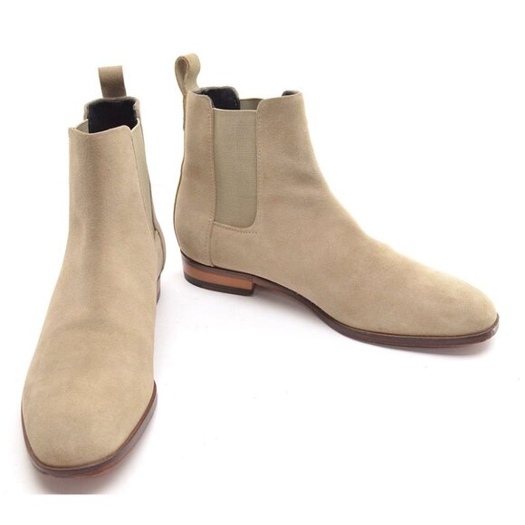 Men Hugo Boss Lisbon Beige Rock Star Chelsea Boots 9 M - Picture 2 of 8